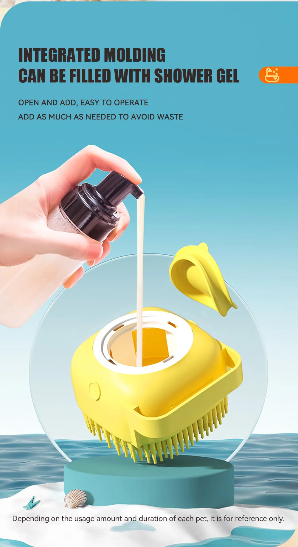 2-in-1 Pet Bathing Brush